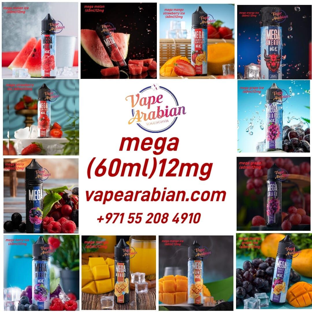 Mega 12mg Nicotine Vape Juice 60ml In UAE  Best Vape City UAE
